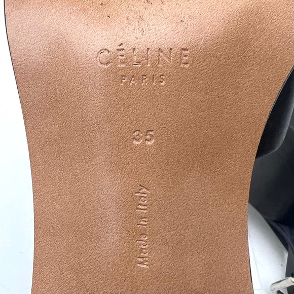 Celine calfskin Leather 55MM Sandals sz 5/6 - Picture 10 of 12